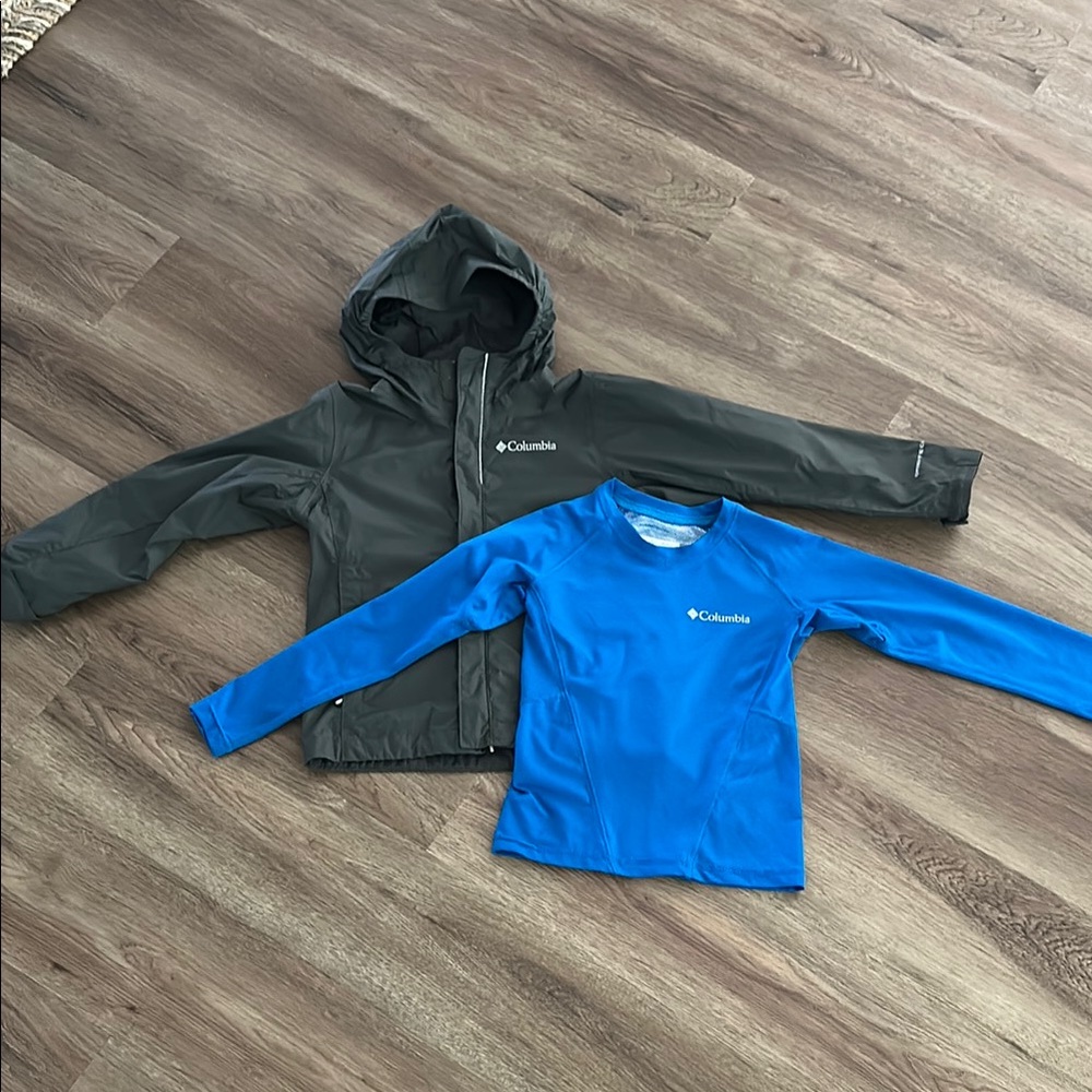 Columbia Blue and Gray Rashguard Swim Top